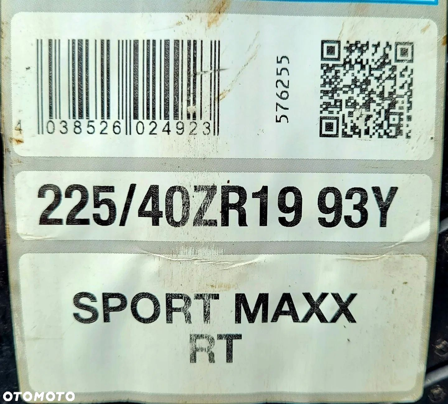 1x Dunlop SportMaxx RT 225/40R19 93Y L227A - 4