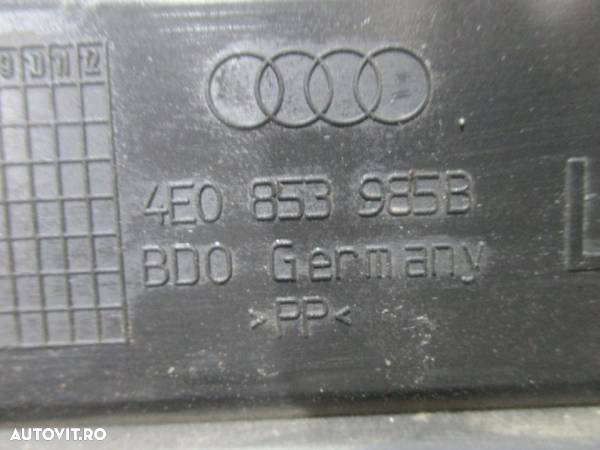 Ornament prag stanga fata Audi A8 An 2002-2009 cod 4E0853985B - 2
