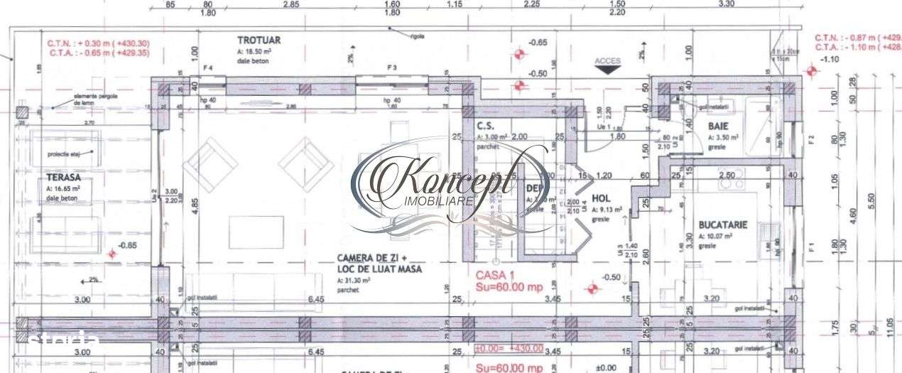 Duplex cu arhitectura moderna si curte privata in Floresti - Imagine principală: 5/18