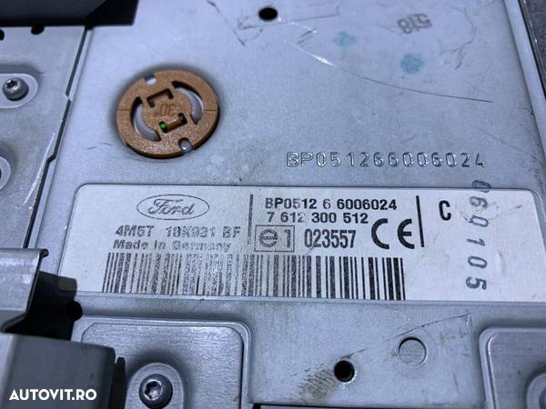 CD Player Audio Blaupunkt Ford C-Max 2003 -2010 / Ford Focus 2 2004 - 2011 Cod 4M5T-18K931-BF - 5