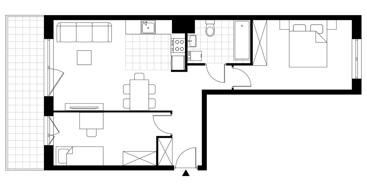 3-pokojowe mieszkanie 54m2 + balkon Bez Prowizji - Pełny obrazek: 3/8