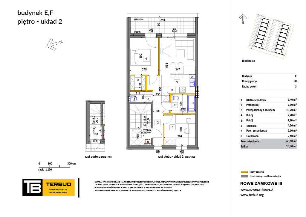 BEZCZYNSZOWE Mieszkanie 3 pokojowe 64m2-3