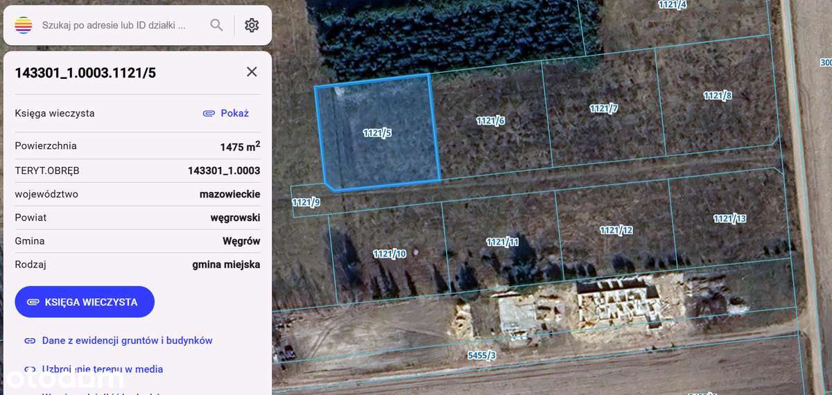 Działka 1280m² w spokojnej lokalizacji - Pełny obrazek: 5/12