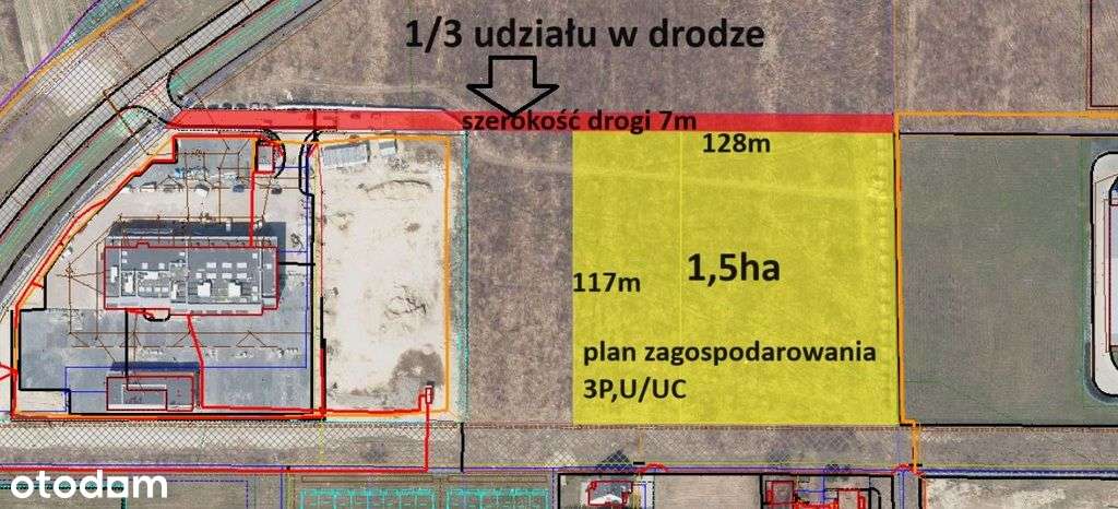 Działka 4,2943ha Mpzp Rzeszów Dworzysko - Pełny obrazek: 4/6