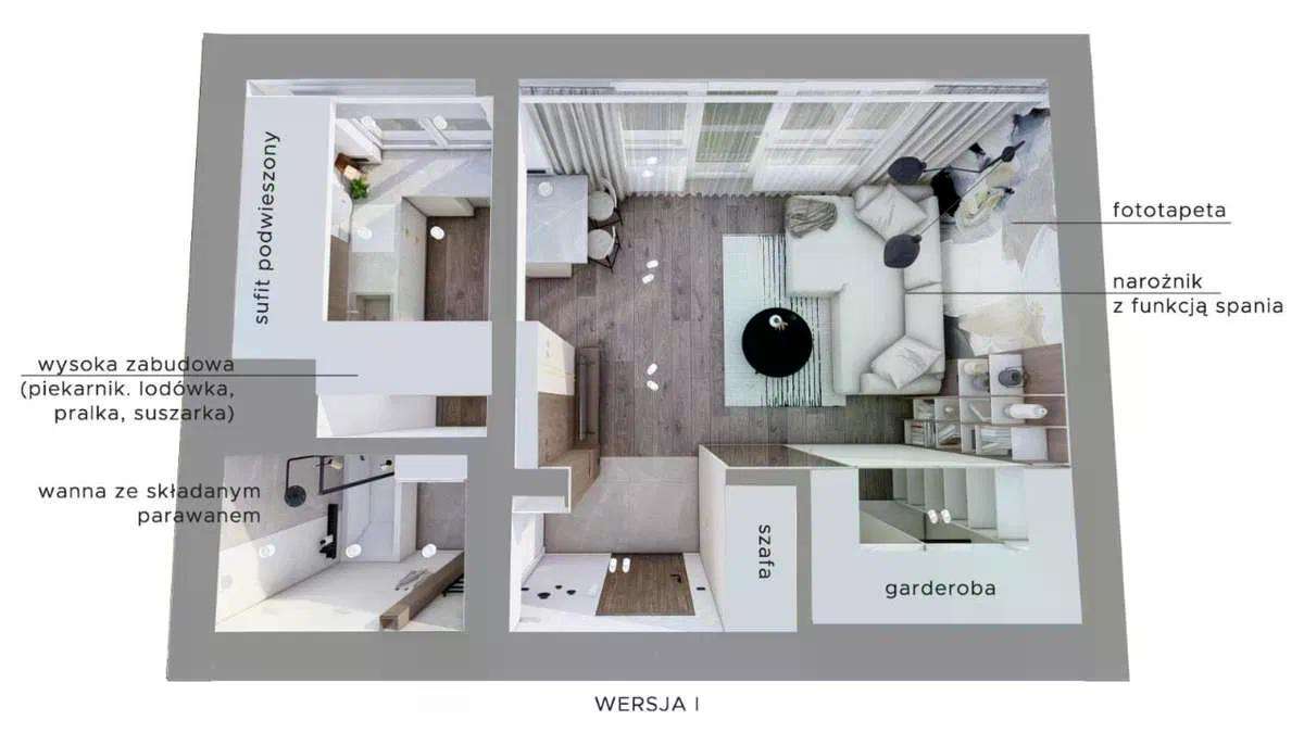 Nowoczesne mieszkanie  – Mokotów, ul. Zygmunta Modzelewskiego-12