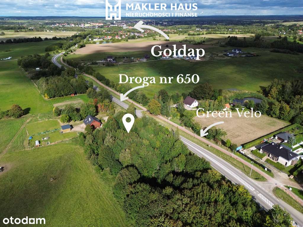 Działka 1008 m² z WZ | 3 km od Gołdapi-0