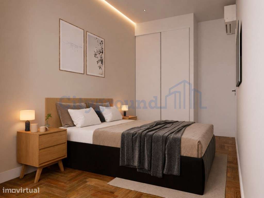Apartamento T2 com varanda e vista de Rio - totalmente renovado-6