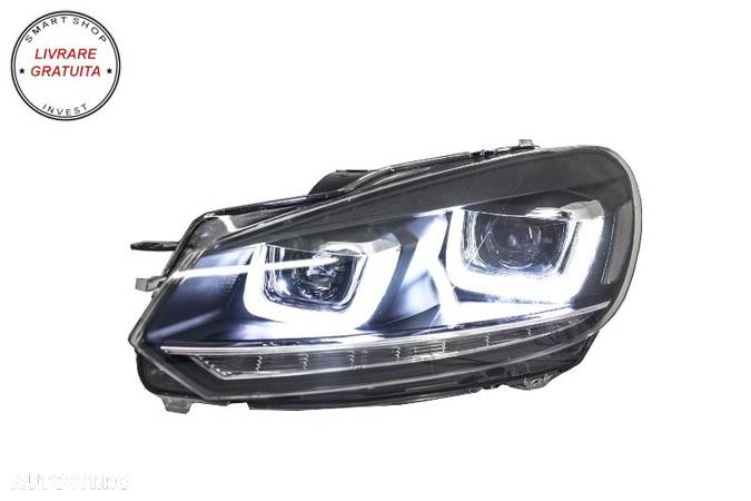 Bara Fata cu Faruri LED VW Golf VI 6 MK6 (2008-2013) R20 Look Cu PDC- livrare gratuita - 14