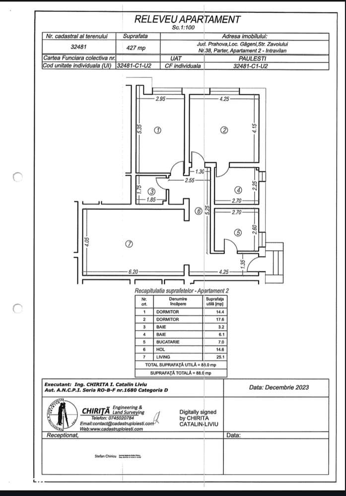 APARTAMENT CU 3 CAMERE/ PAULESTI-GAGENI/PRAHOVA-15