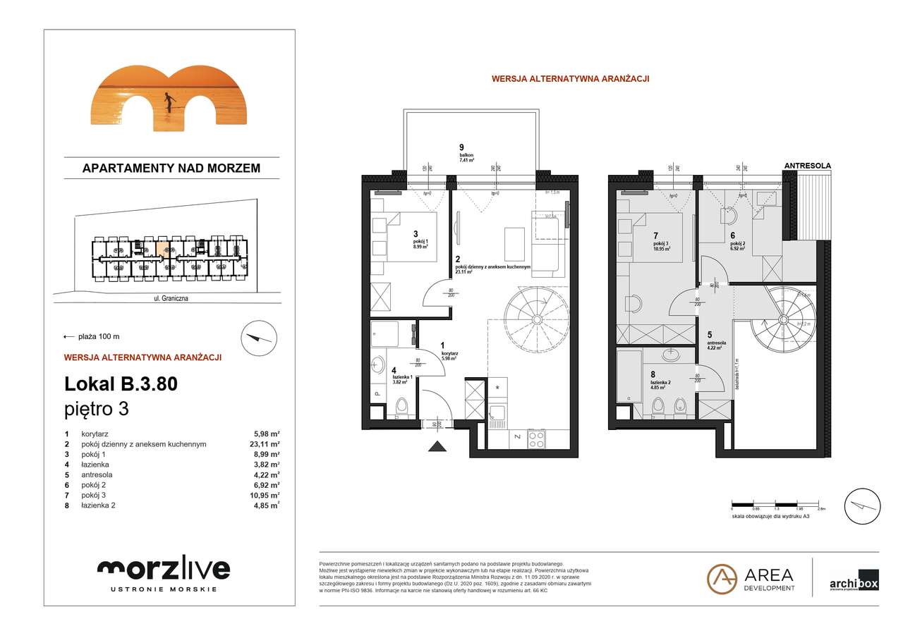 Przestronne mieszkanie przy plaży | Morzlive 4 pokoje | *NIŻSZA CENA!* - Pełny obrazek: 3/8