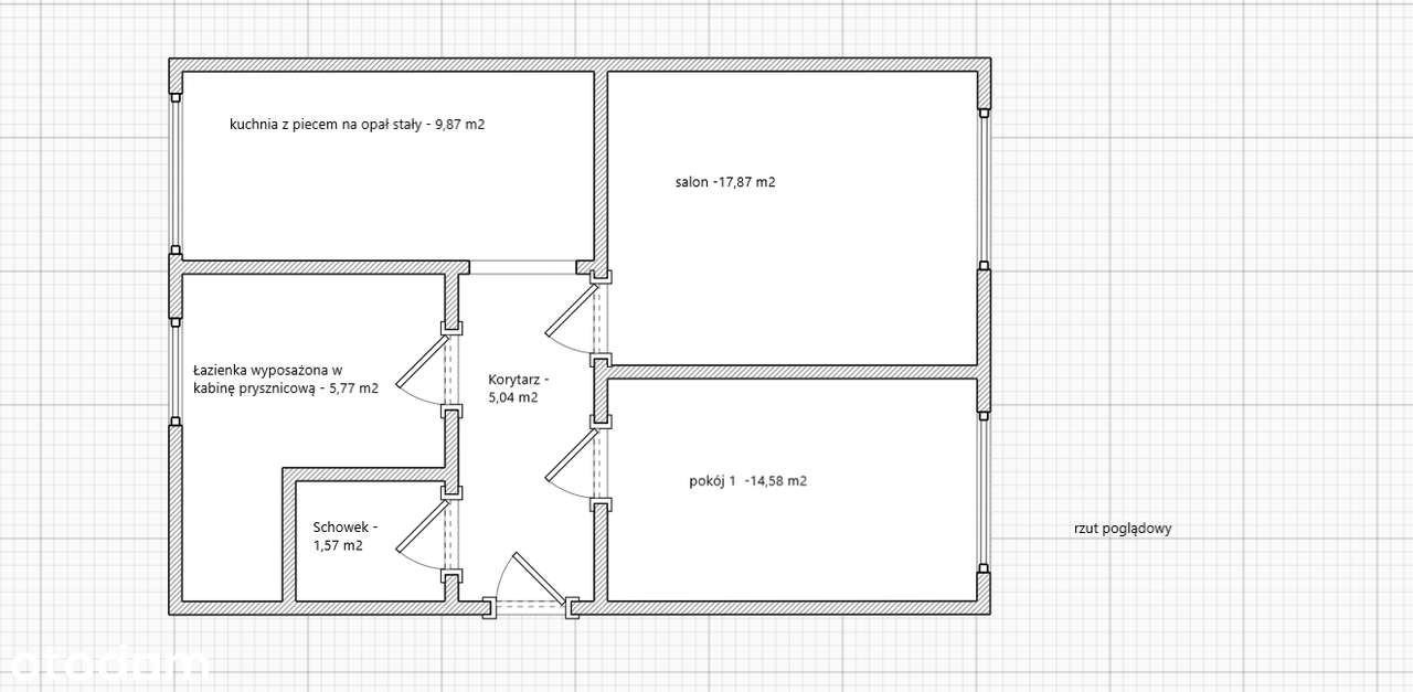 Mieszkanie 2-pok. | 1-piętro| garaż |p. gospdarcze-11