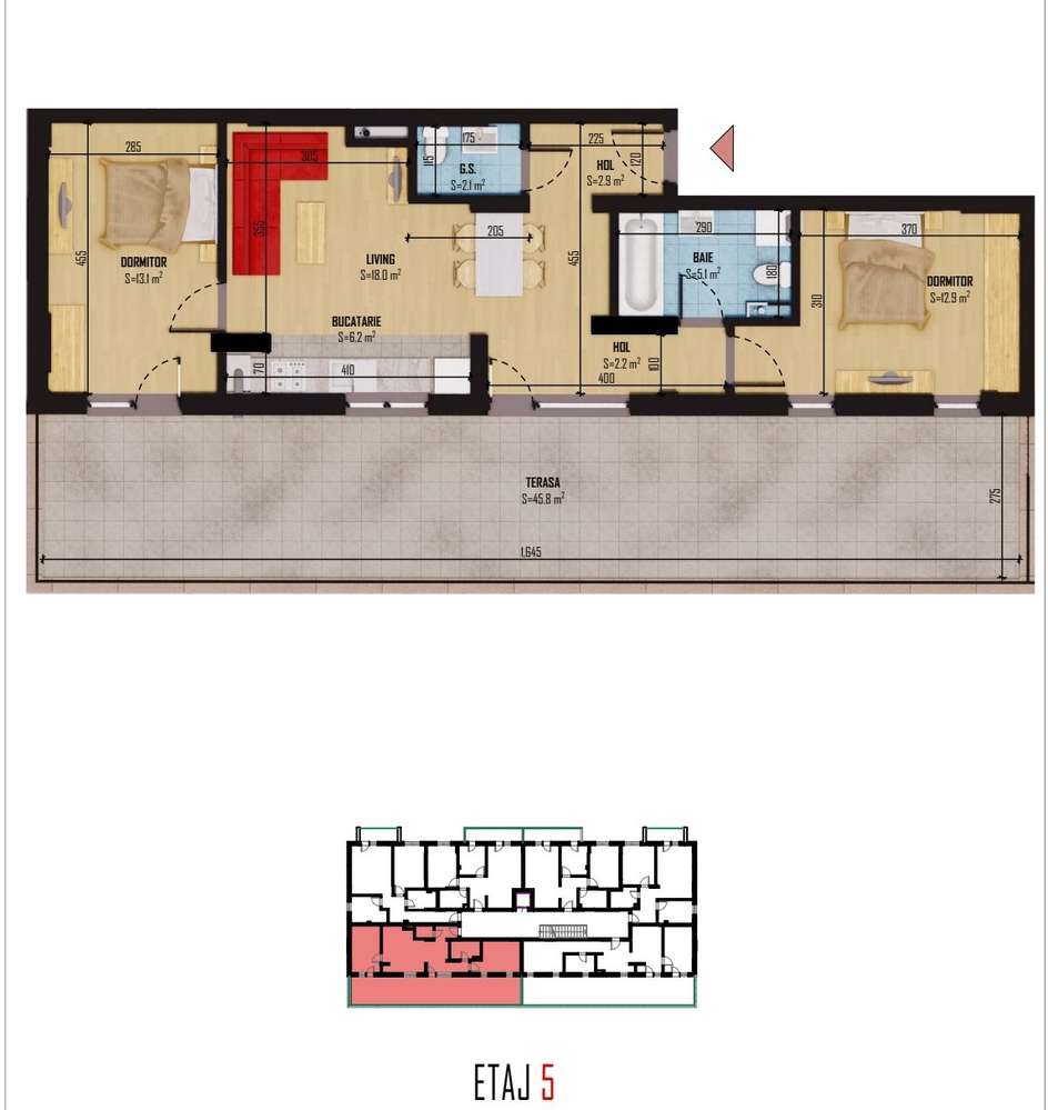Rafinament la înălțime – Penthouse cu 3 camere și terasă panoramică-7