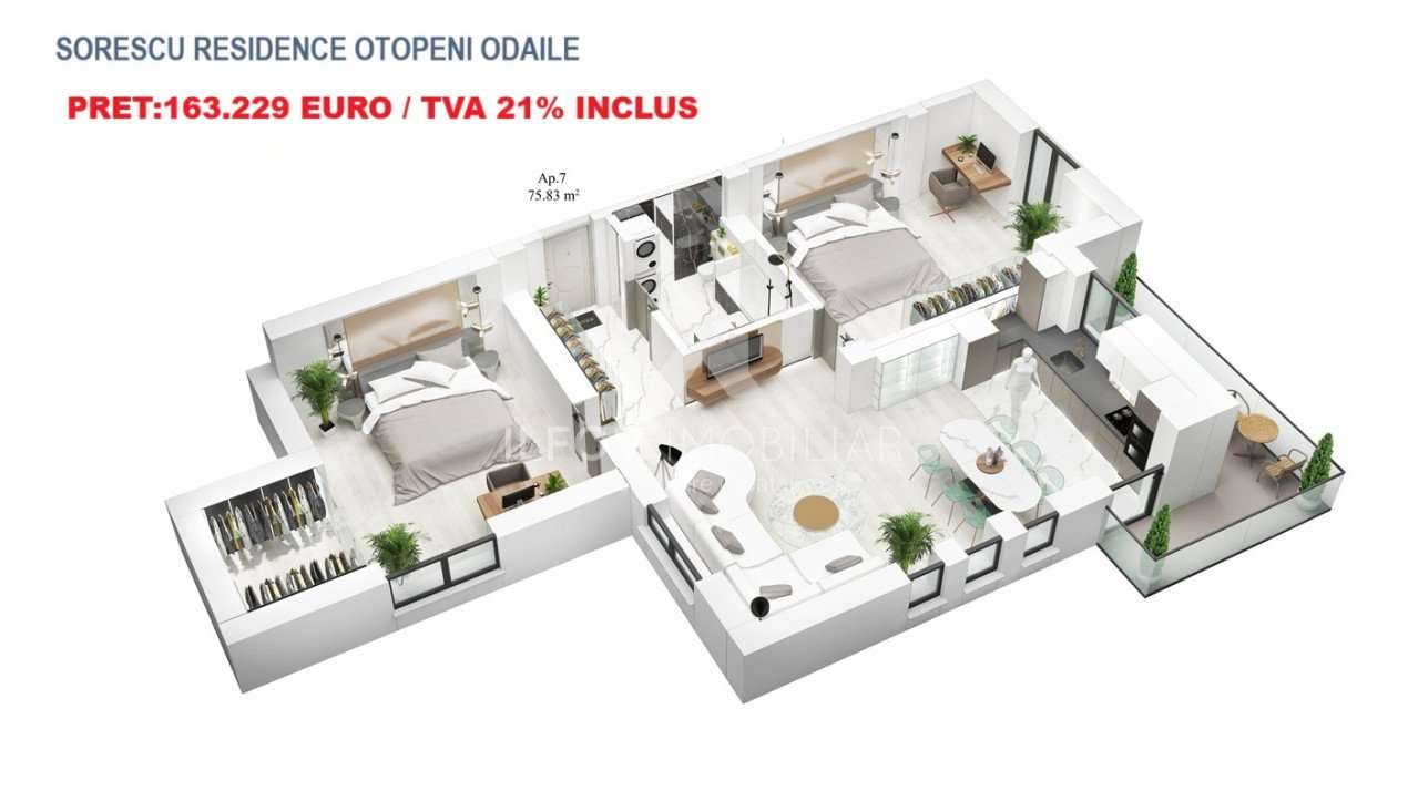 Apartamente cu 3 camere cu terasa, lift, langa parc 1 Mai-3