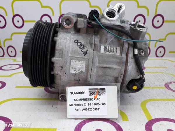 Compressor AC Mercedes Clase C180 140Cv de 2005 - Ref: A0012305511 - NO60091 - 1