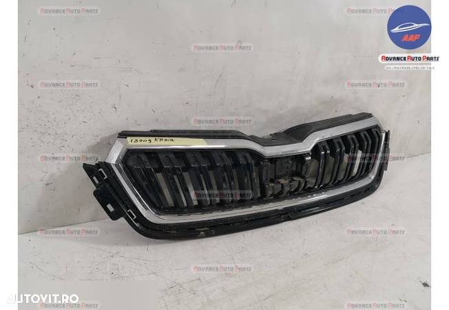 Grila Centrala Bara Fata Skoda Kodiaq 2019 2020 2021 originala - 2