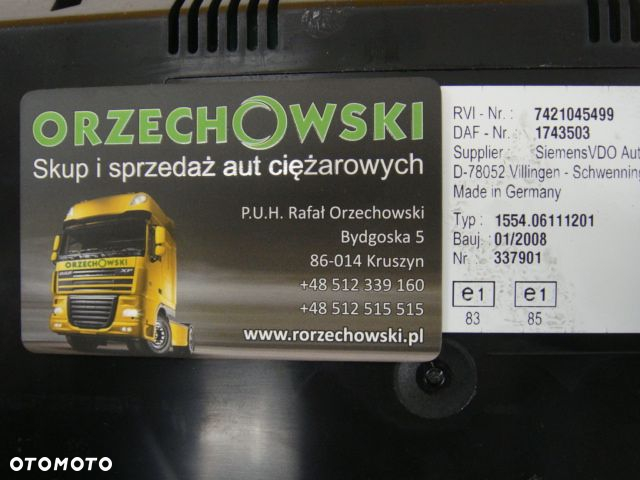 LICZNIK DESKA ROZDZIELCZA ZEGARY DAF LF EURO 4 F-V - 3