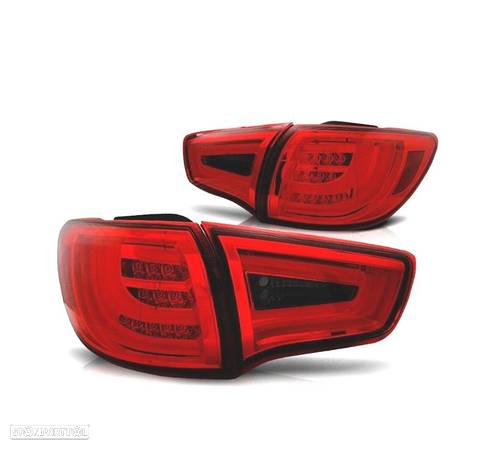 FAROLINS TRASEIROS PARA KIA SPORTAGE 09-14 LIGHT BAR VERMELHO FUMADO - 1