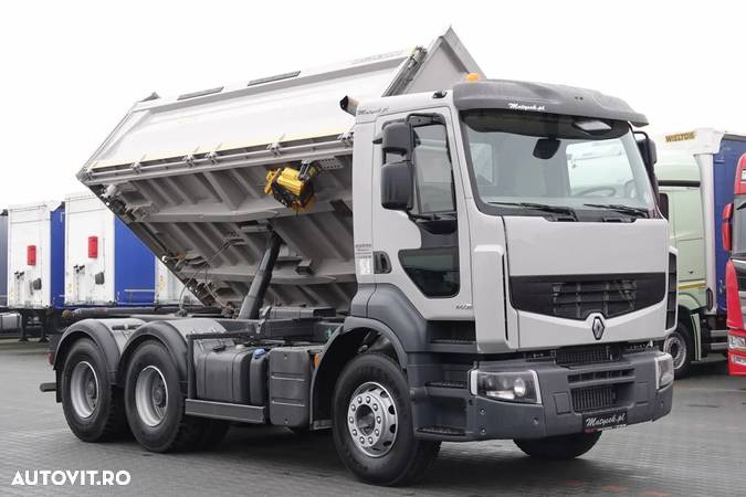 Renault KERAX 460 / 6x4 / CAMION BASCULANTE PE 3 FETE / MEILLER KIPPER / LANDER - 11