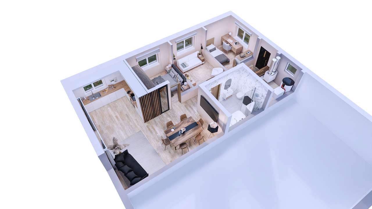 Dom w zabudowie bliźniaczej 82m2 Wałcz Stan deweloperski - Pełny obrazek: 4/8