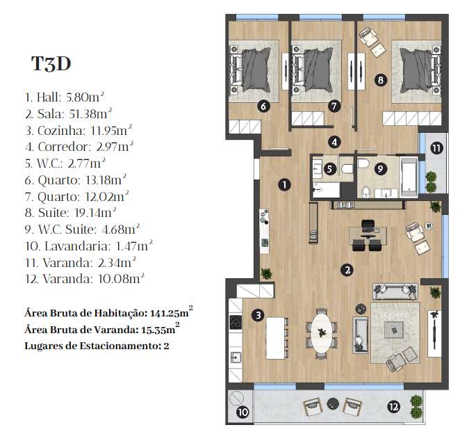 Apartamento T3 | Terraços de São Francisco-7