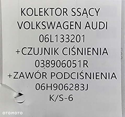 ORG KOLEKTOR PRZEP. + CZUJNIK + ZAWÓR VW / SEAT / SKODA / AUDI - 06L1333201 - 10