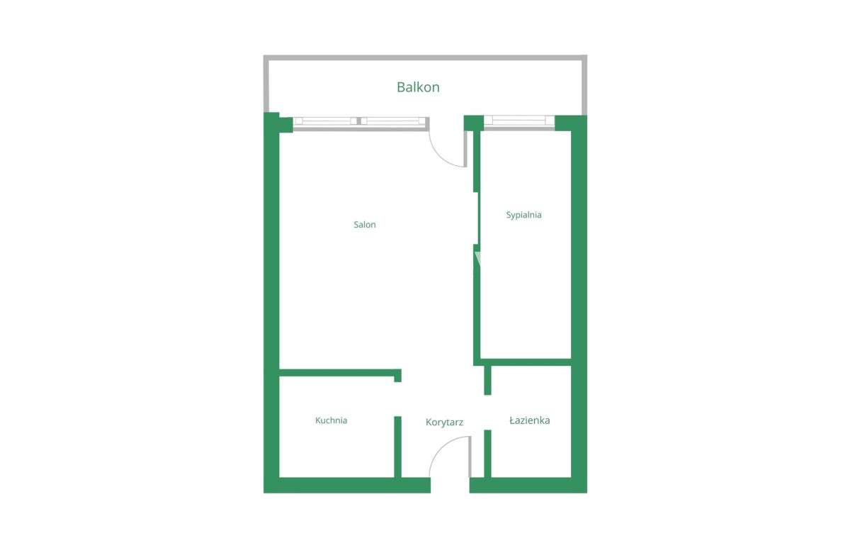 2 pokoje | Balkon z widokiem na Park | Vii Dwór-1
