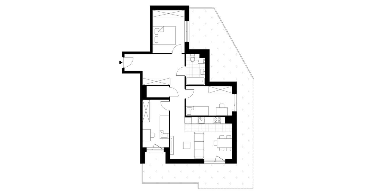 4-pokojowe mieszkanie 70m2 + ogródek Bezpośrednio - Pełny obrazek: 4/9