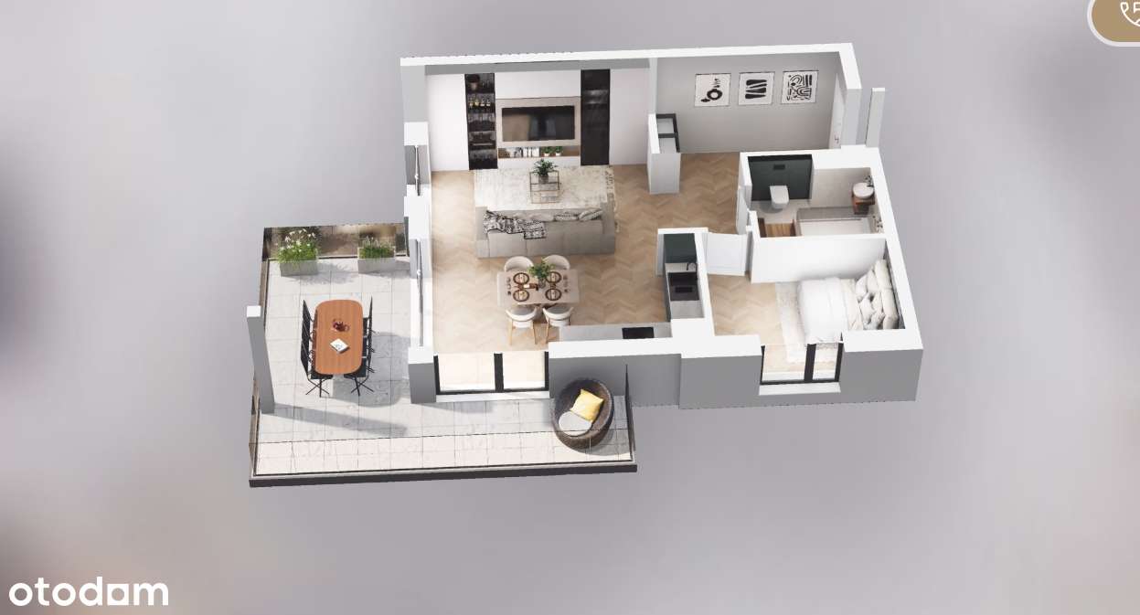Nowe 2-pokojowe mieszkanie 54,2 m² z możliwością wydzielenia 3 pokoju.-6