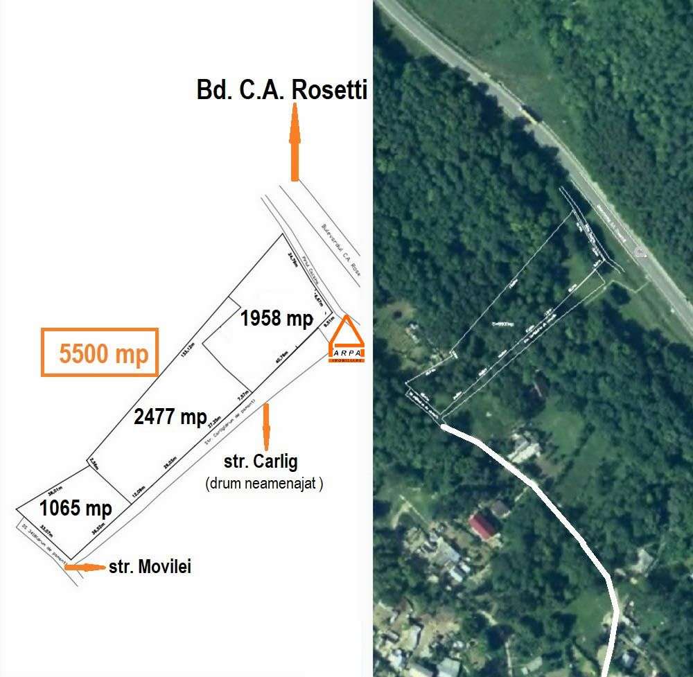 Teren intravilan - 5500 mp - Bd. C.A. Rosetti - Imagine principală: 1/11