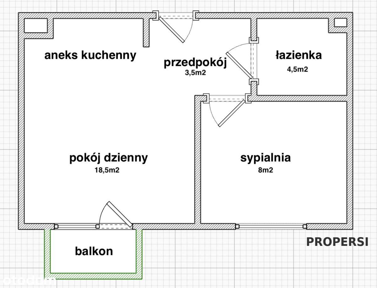 2 pokoje +aneks | stan deweloperski | Expo-6