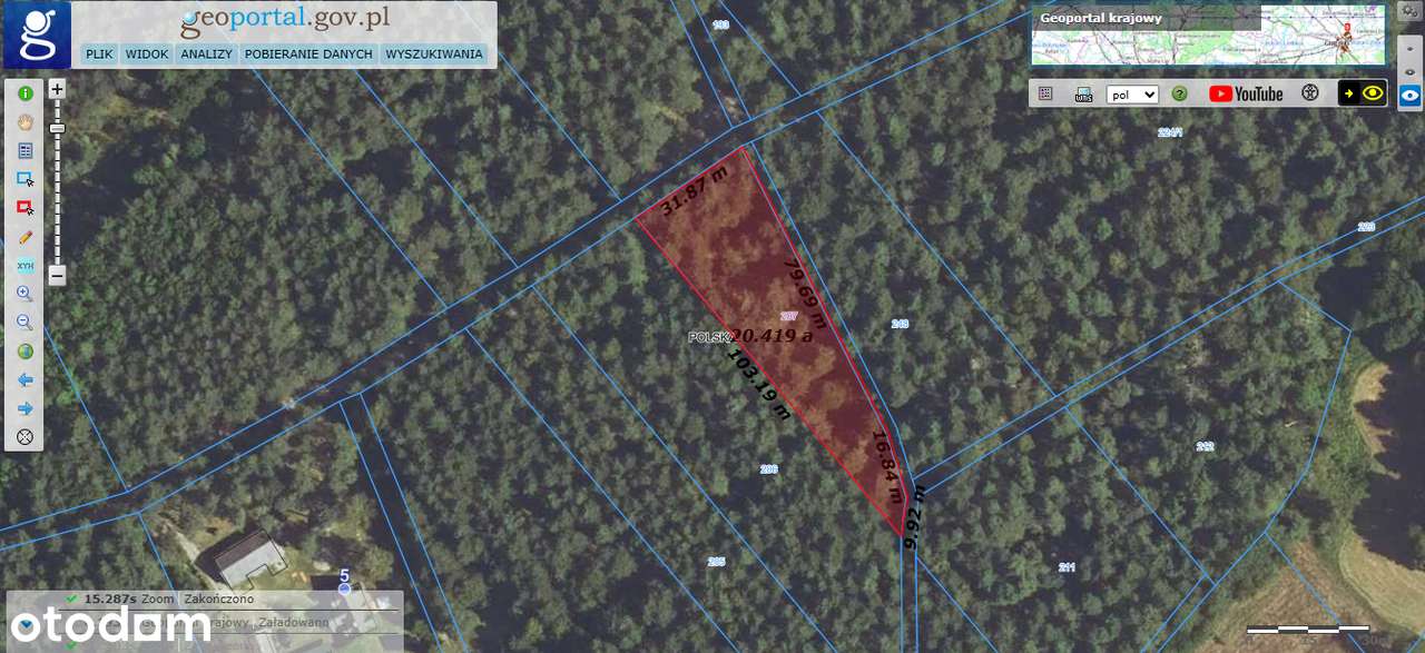 Działka budowlana w samym środku lasu! Kroczyce - Pełny obrazek: 5/5