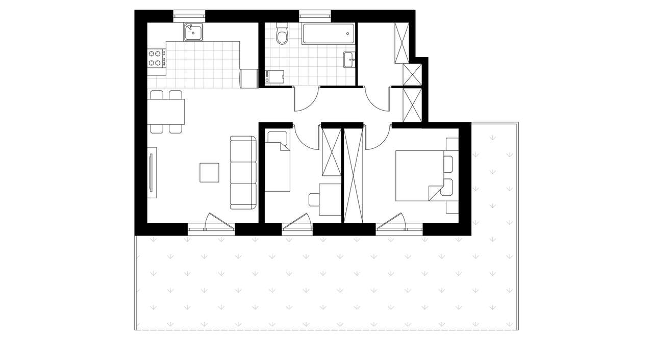 3-pokojowe mieszkanie 54m2 + ogródek Bez Prowizji - Pełny obrazek: 4/9