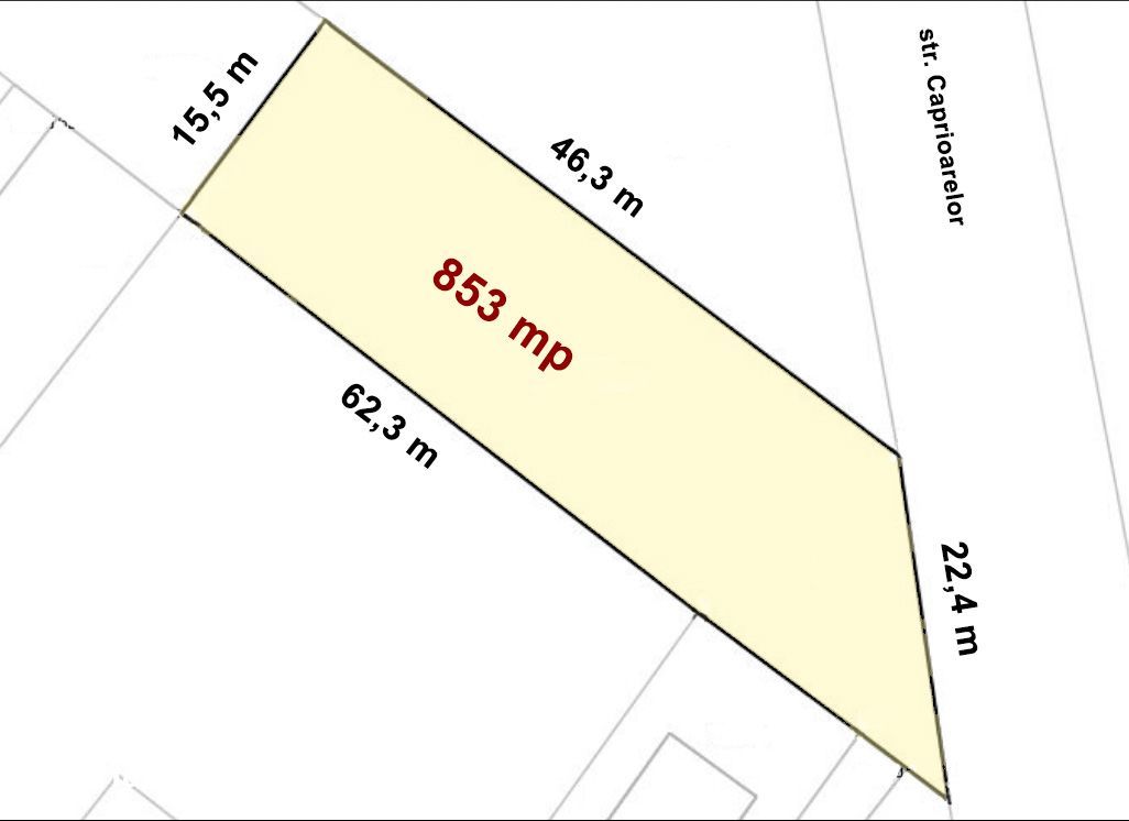 Teren intravilan, 853 mp, str. Caprioarelor - Terezian