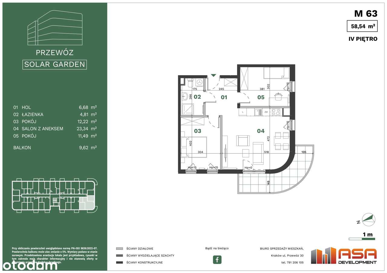 3-pokojowe mieszkanie 58m2 + balkon Bez Prowizji - Pełny obrazek: 2/7