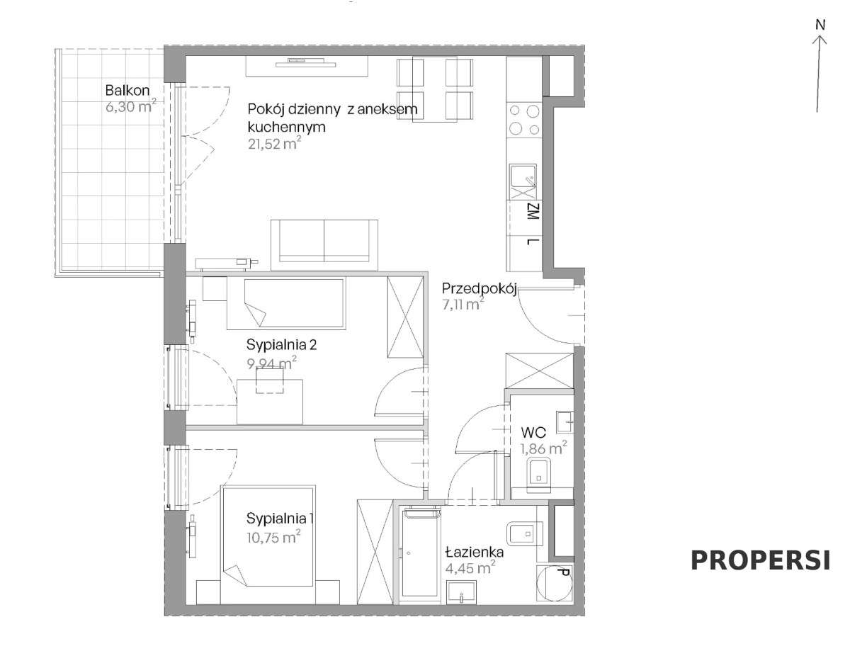 rezerwacja | 3 pokoje +aneks | stan deweloperski-6