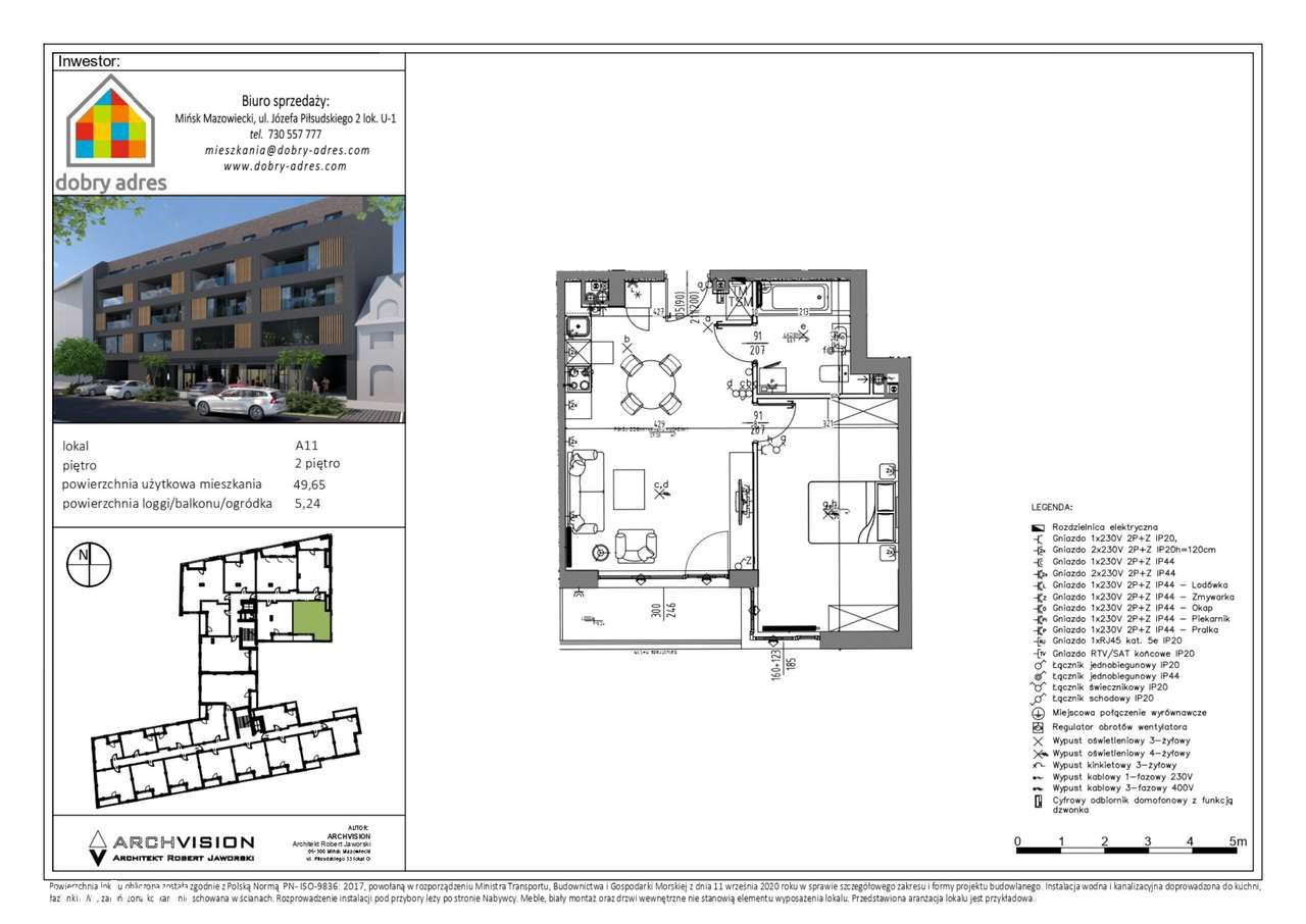 Okrzei 9 | mieszkanie 2-pok. | A11 - Pełny obrazek: 2/12
