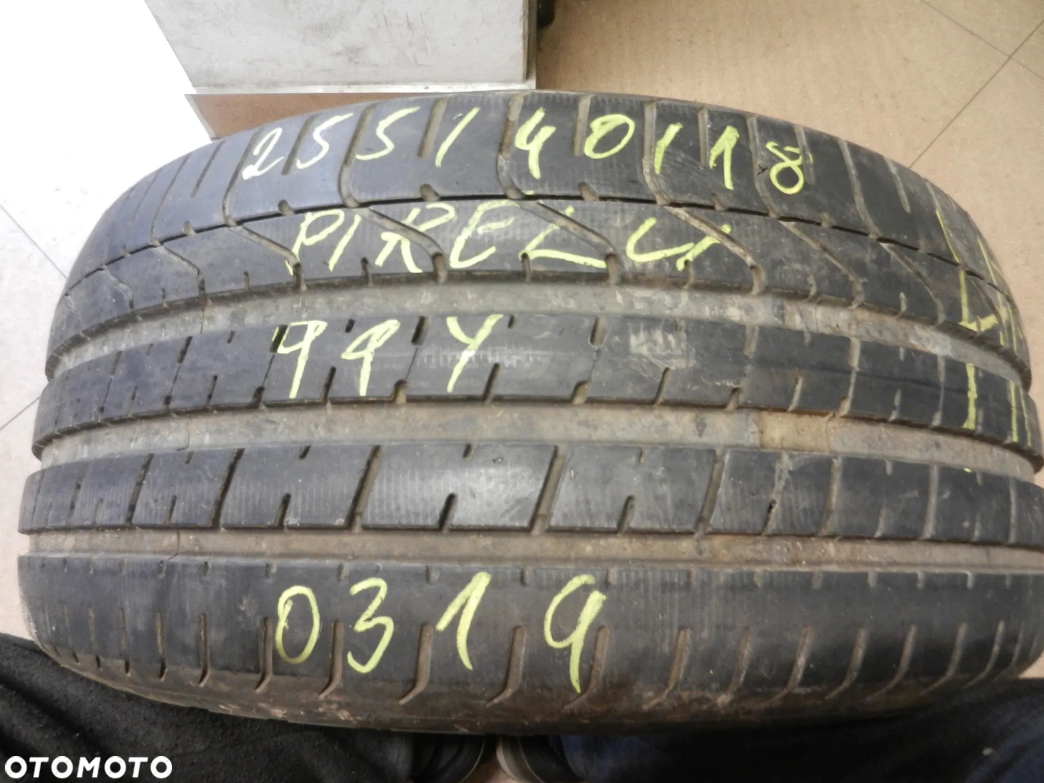 Opona pojedyńcza 255/40r18 pirelli p zero tm MO 6,1mm lato - 1