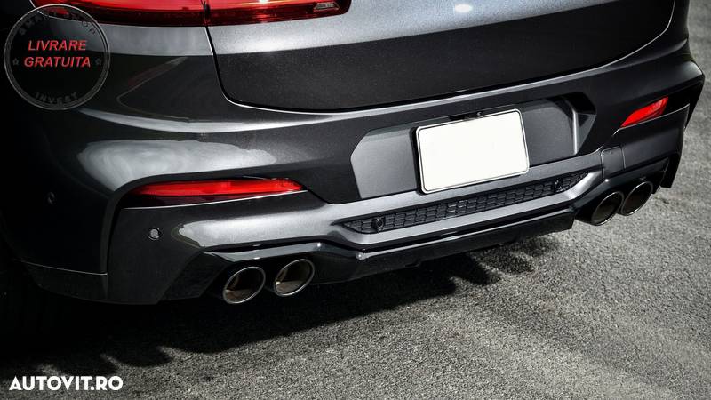 Difuzor Bara Spate cu Evacuare Dubla BMW X4 G02 (2018-up) M Sport- livrare gratuita - 14