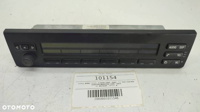 PANEL RADIA WYŚWIETLACZ 6914594 BMW E39 2000 EU - 2