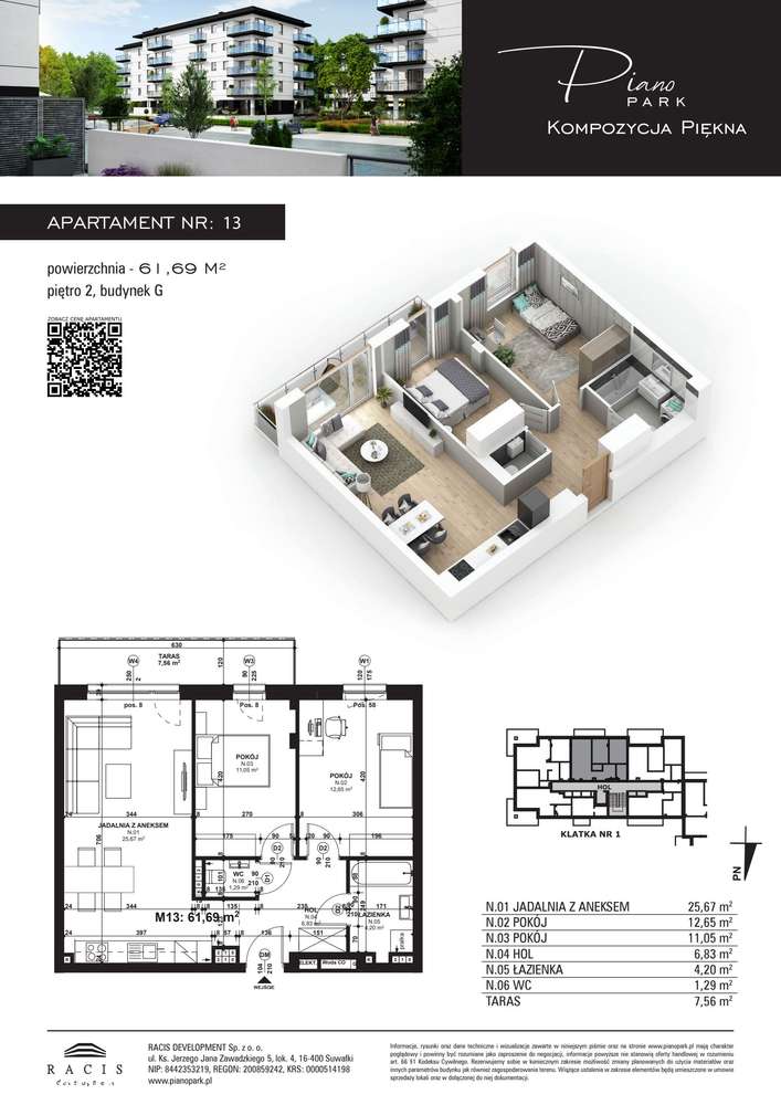 Piano Park etap G | mieszkanie G13 - Pełny obrazek: 2/7