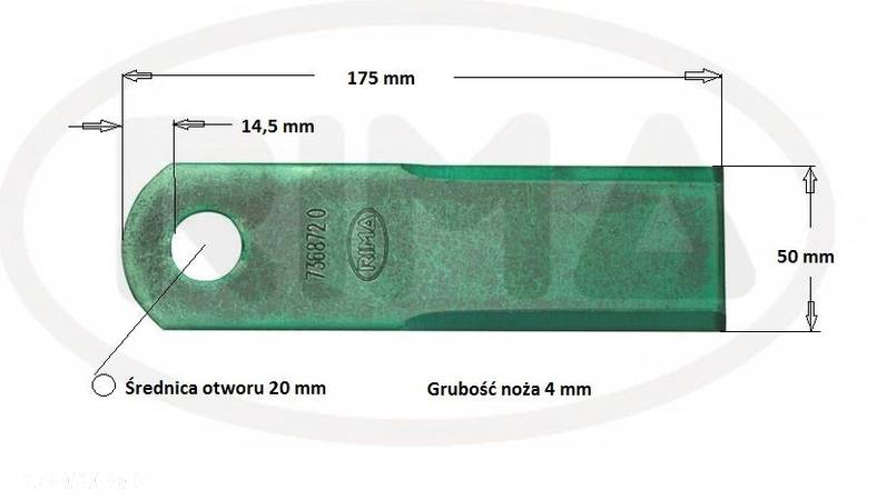 Nóż obrotowy rozdrabniacza słomy 736872 do Claas ZAMIENNIK - 2