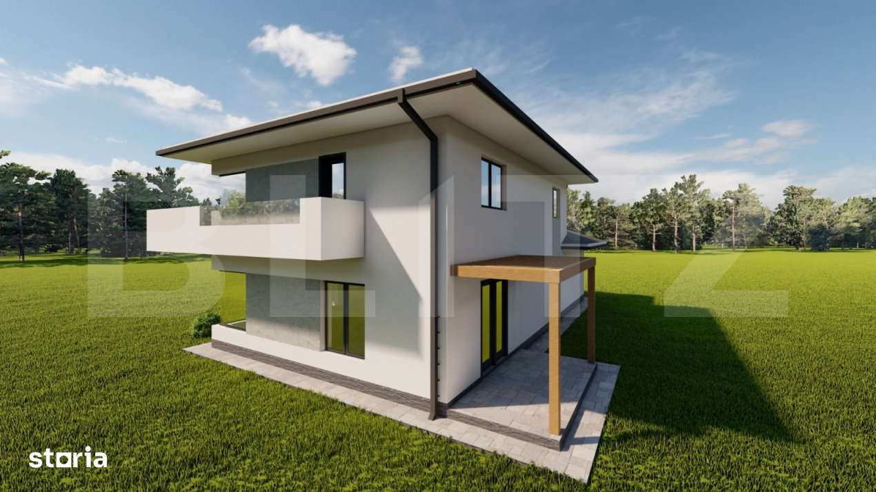 Casa individuala cu garaj, teren 500 mp, la intrare in chinteni - Imagine principală: 4/7