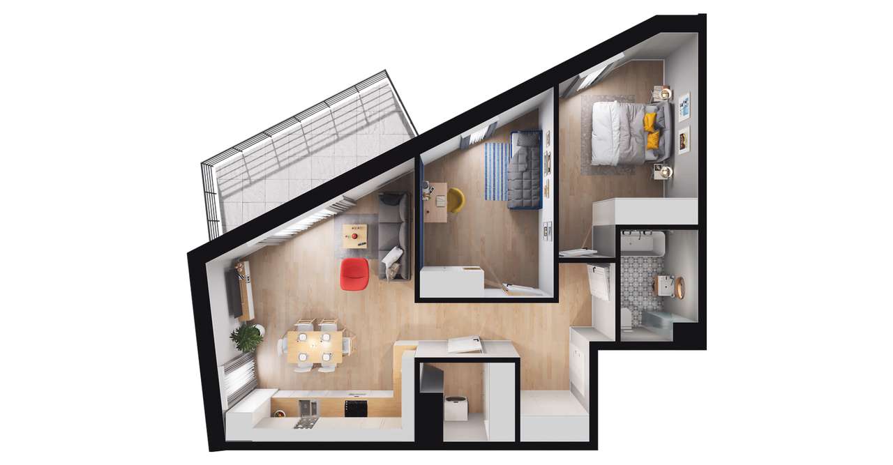 Vanda Park | mieszkanie 3-pok.| B.5.2 - Pełny obrazek: 3/9