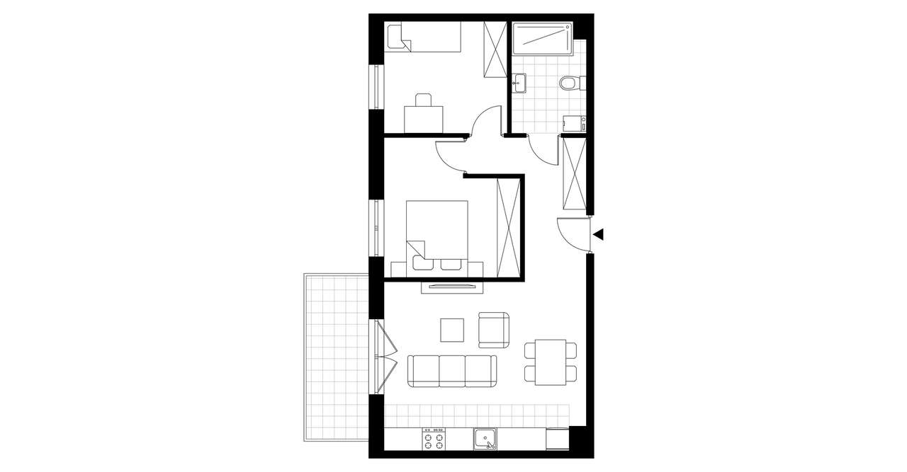 3-pokojowe mieszkanie 56m2 + balkon - Pełny obrazek: 4/9