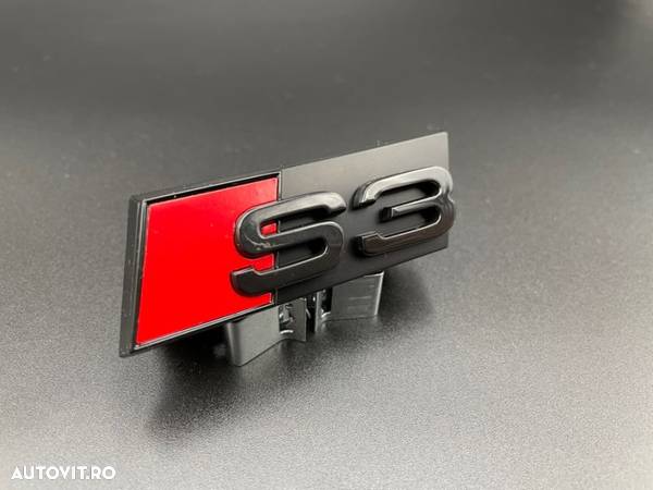 Set embleme Premium Audi S3 Negru / Roșu - 5