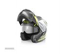 capacete modular acerbis flip up preto e amarelo - 1