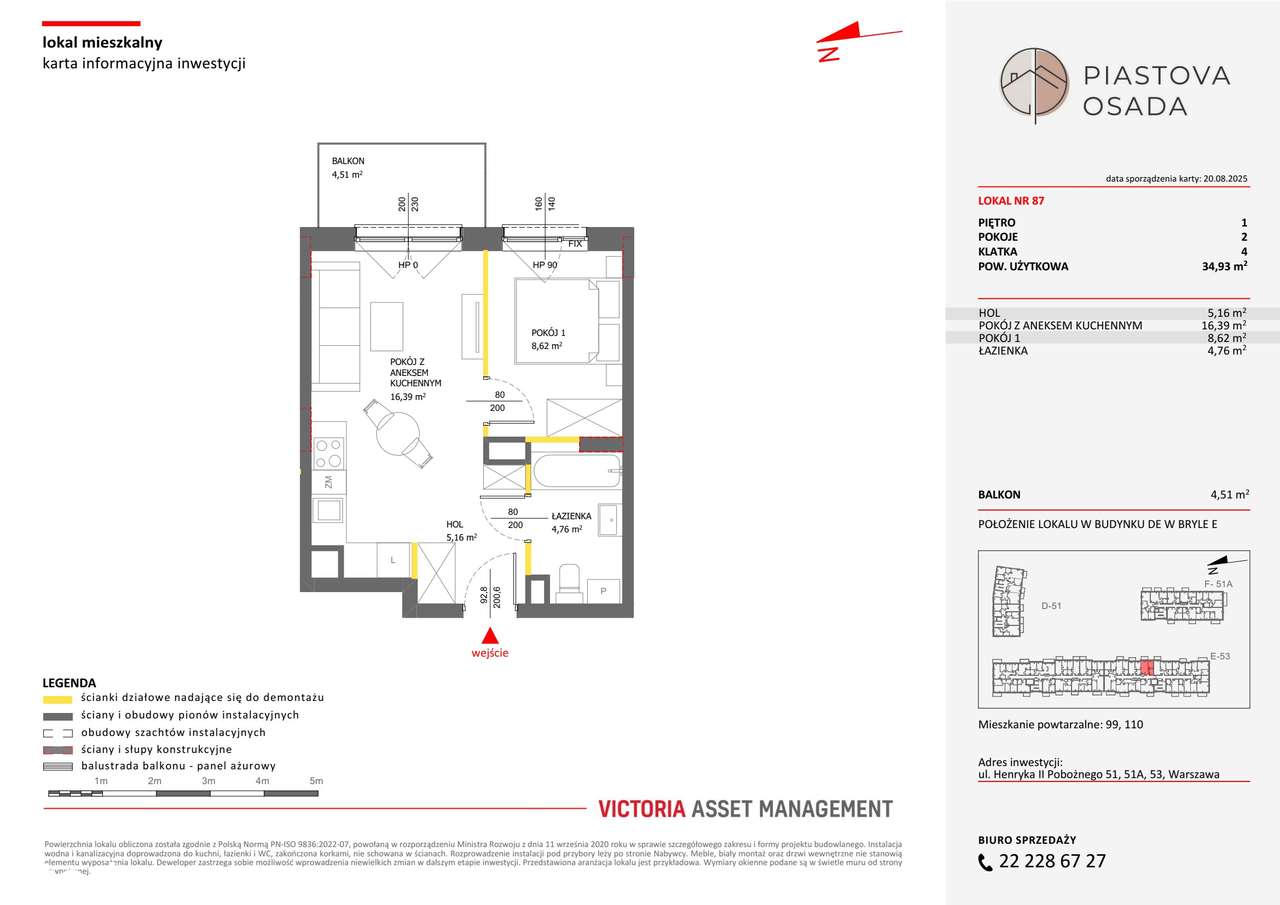 2-pokojowe mieszkanie 34m2 + balkon - Pełny obrazek: 2/9
