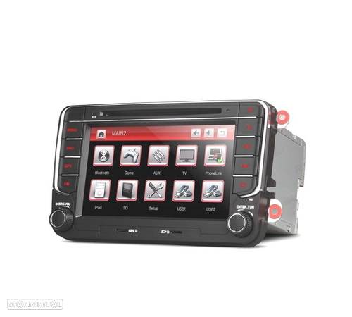 AUTO RADIO 2DIN 7" PARA SEAT SKODA VOLKSWAGEN VW USB GPS TACTIL HD - 3