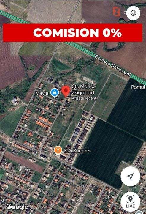 Teren intravilan servicii , 729 mp, front stradal 18 ml, Dumbravita - Imagine principală: 1/2