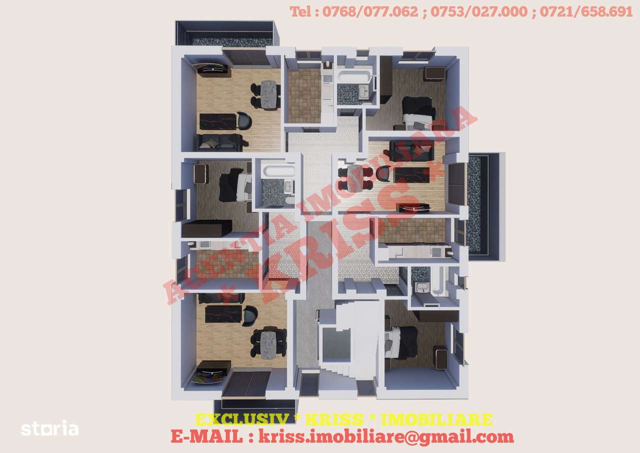 Kriss Imobiliare Apartament 3 Camere TRIVALE Bloc Nou 2026 Comision 0% - Imagine principală: 4/7